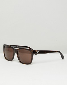 Квадратные солнцезащитные очки Emporio Armarni - Коричневый