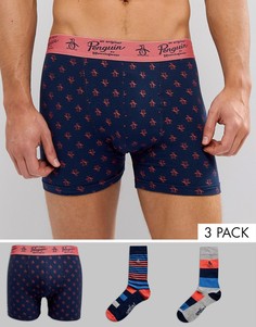 Подарочный набор из боксеров-брифов и носков Original Penguin - Мульти