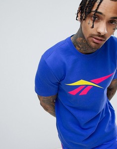 Синяя футболка с логотипом в виде вектора Reebok DN9811 - Синий