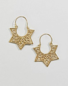 Серьги-кольца с вырезами ASOS DESIGN - Золотой