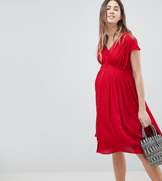 Чайное платье миди ASOS DESIGN Maternity - Красный