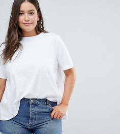 Футболка с запахом на спине ASOS DESIGN Curve - Белый