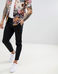 Черные укороченные брюки скинни River Island - Черный