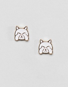 Серьги-гвоздики ASOS DESIGN - Белый