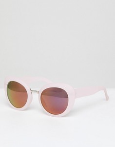 Розовые солнцезащитные очки кошачий глаз в толстой оправе AJ Morgan - Розовый