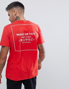 Футболка с принтом на спине Friend or Faux Midas - Красный