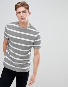 Черная футболка в полоску New Look - Серый