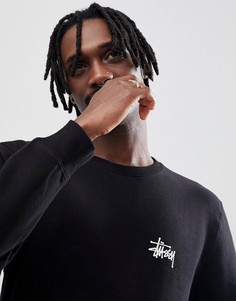 Черный свитшот с принтом Stussy - Черный