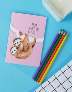 Открытка на День матери Jolly Awesome Favourite Sloth - Мульти