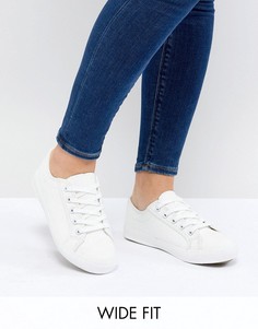 Кроссовки на шнуровке для широкой стопы New Look - Белый