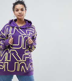 Худи фиолетового цвета с логотипом Puma эксклюзивно для ASOS Plus - Фиолетовый