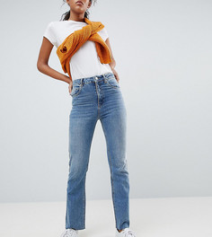 Укороченные расклешенные джинсы с выбеленной отделкой ASOS DESIGN Tall - Синий