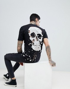 Свободная футболка с принтом черепа ASOS DESIGN - Черный