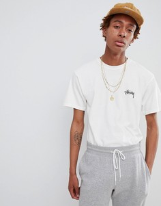 Белая футболка с принтом на спине Stussy Warrior - Белый