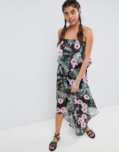 Пляжное платье макси с тропическим принтом ASOS DESIGN - Мульти