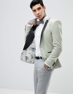 Зеленый блейзер супероблегающего кроя ASOS Wedding - Зеленый