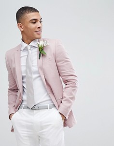 Супероблегающий розовый блейзер ASOS Wedding - Розовый