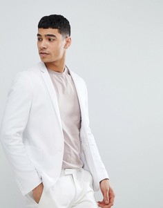 Белый блейзер супероблегающего кроя ASOS DESIGN - Белый