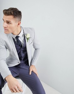 Серый супероблегающий блейзер ASOS Wedding - Серый