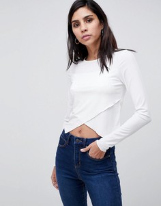 Топ с запахом ASOS DESIGN - Кремовый