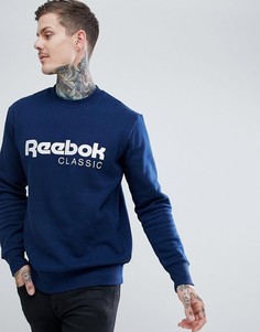 Темно-синий свитшот с логотипом Reebok Classic CZ0302 - Черный