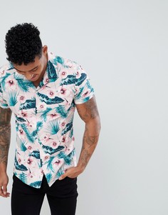 Приталенная рубашка с цветочным принтом ASOS DESIGN - Розовый