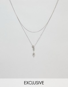 2 серебряных ожерелья в античном стиле эксклюзивно для ASOS от Icon Brand - Серебряный