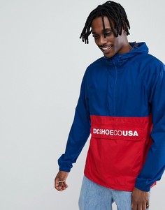 Красно-синяя куртка в стиле колор блок DC Shoes Sedgefield - Красный
