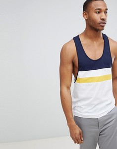 Белая майка колор блок со спиной-борцовкой ASOS DESIGN - Белый