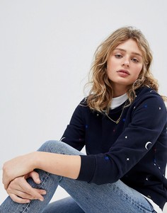 Свитшот с луной и звездами Maison Scotch - Темно-синий