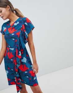 Платье с принтом и оборками Closet - Мульти