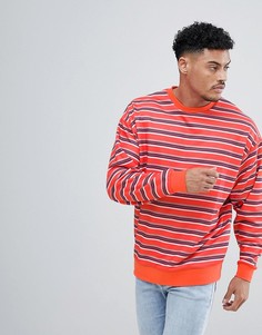 Красный оversize-свитшот в полоску ASOS DESIGN - Красный