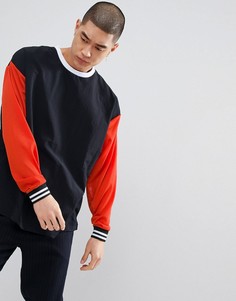 Oversize-свитшот со вставками ASOS DESIGN - Черный