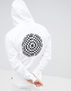 Худи белого цвета с короткой молнией Vans VA3723WHT - Белый