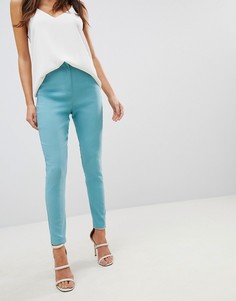 Облегающие брюки с завышенной талией ASOS - Синий