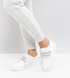 Декорированные кроссовки для широкой стопы ASOS DARLA - Белый