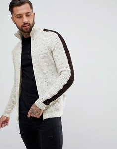 Фактурная куртка с воротником-труба ASOS - Бежевый