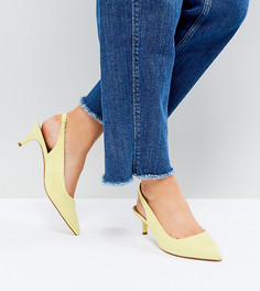 Туфли на каблуке-рюмочке для широкой стопы ASOS SPIRIT - Желтый