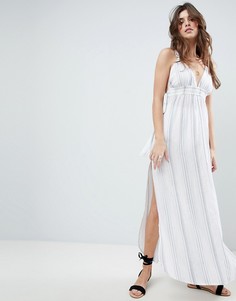Пляжное платье макси в полоску ASOS - Мульти