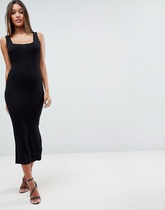 Облегающее платье макси ASOS DESIGN Сity - Черный