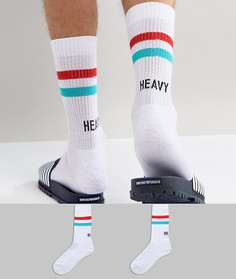2 пары спортивных носков с вышивкой Heavy Weights ASOS - Белый