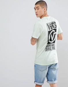 Зеленая футболка с принтом на спине Vans Worldwide VA3HA9P0N - Зеленый