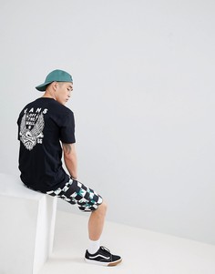 Черная футболка с принтом Vans VA3H6DBLK - Черный