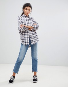 Розовая oversize-рубашка бойфренда в клетку ASOS DESIGN - Мульти