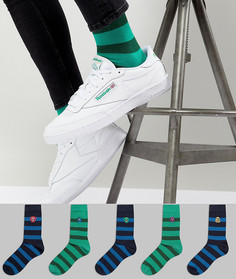 Набор из 5 пар носков с отделкой в виде монстров ASOS DESIGN - Мульти