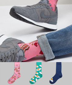 Набор из 3 пар носков с рисунком ASOS - Мульти