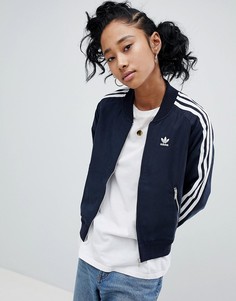 Спортивная куртка с тремя полосами Adidas - Черный