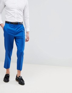 Ярко-синие строгие брюки из 100% шерсти ASOS DESIGN - Синий