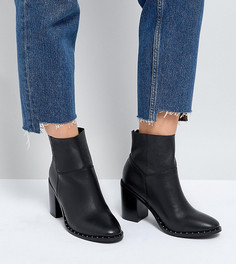 Кожаные ботильоны для широкой стопы ASOS ENVY - Черный