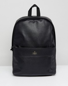 Черный рюкзак из искусственной кожи с блестящим тиснением ASOS DESIGN - Черный